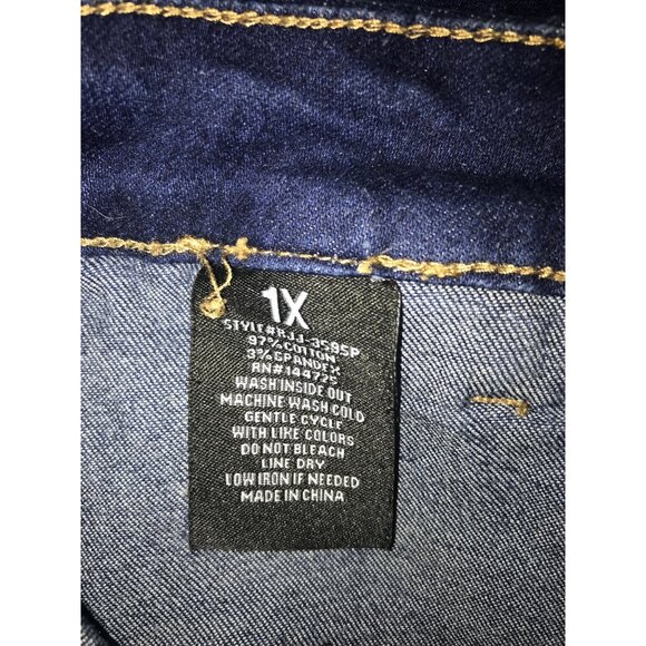 American Bazi Womens Dark Blue Oversized 6 Pocket Cargo Jogger Jeans - Picture 5 of 9